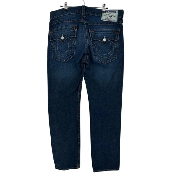 True Religion Mens Skinny Seat Flap Jeans‎ Dark Wash Denim Size 36