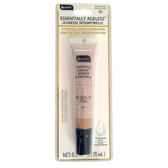 B-Pure Essentially Ageless Hydrating Serum Foundation Medium-Deep .5 oz