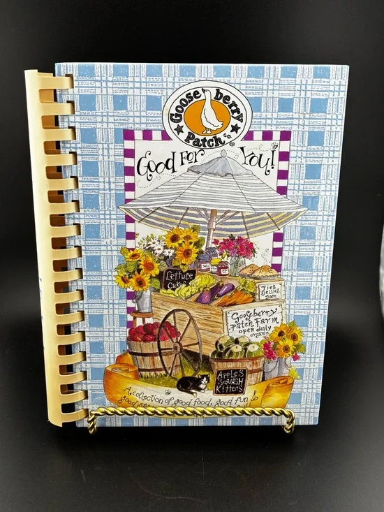 1996 Good For You! Cookbook — Light Blue Illustrated Cover