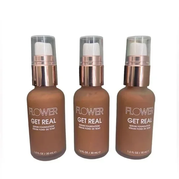 Flower Get Real Serum Foundation Nutmeg Face Makeup Buildable NEW