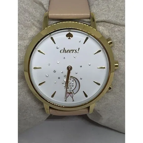 Kate Spade KST23105 Women Sand Leather Analog White Dial Hybrid Smartwatch HK795