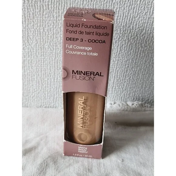 Deep 3 Cocoa Liquid Foundation 1 Oz By Mineral Fusion New NIB