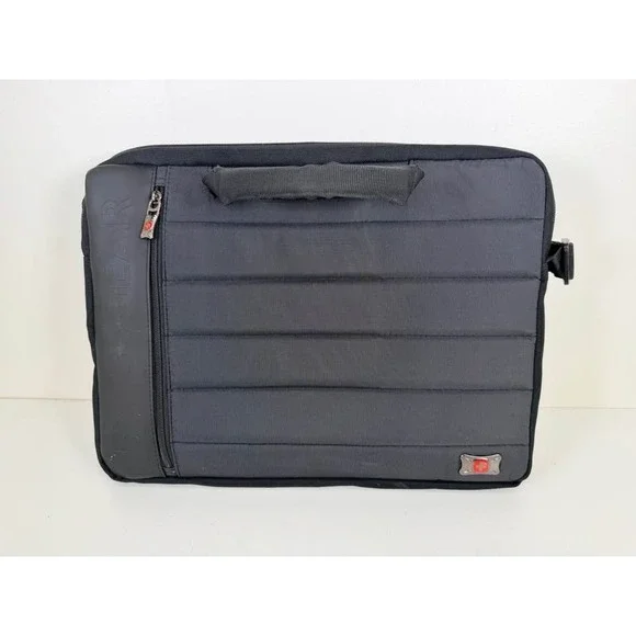 SwissGear Laptop Briefcase Messenger Bag Black Padded Computer Work Business Bag