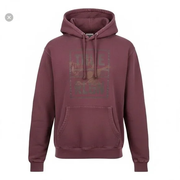 True Religion Buddha Classic‎ Logo Hoodie Burgundy Small Y2K Pullover Streetwear