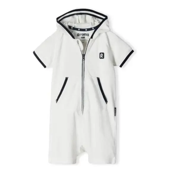 reima white USPF 50 terrycloth onesie