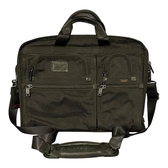 Tumi Alpha Organizer Bag Laptop Computer Briefcase Brief Shoulder Bag Black