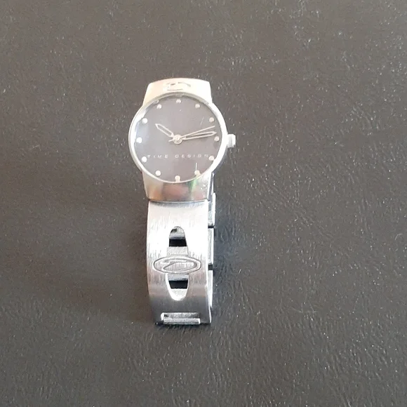 Rare Vintage Time Design Zirconium Watch for Women EUC