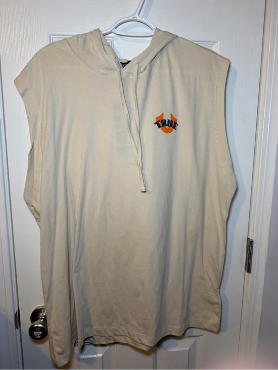 True Religion Sleeveless Hooded Shirt Large New With Tags