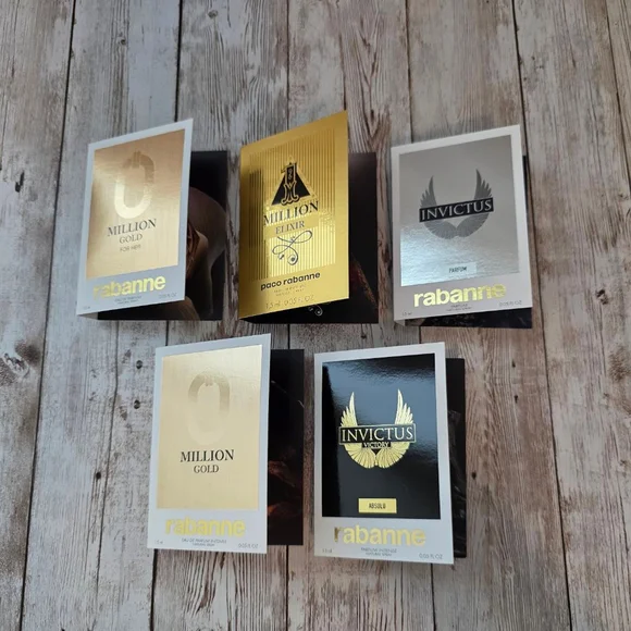 5× Men's Paco Rabanne Sample Set