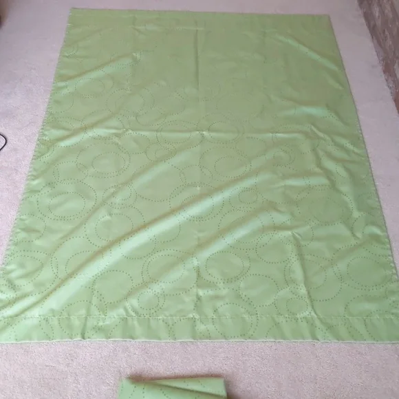 Green black out curtains/panels