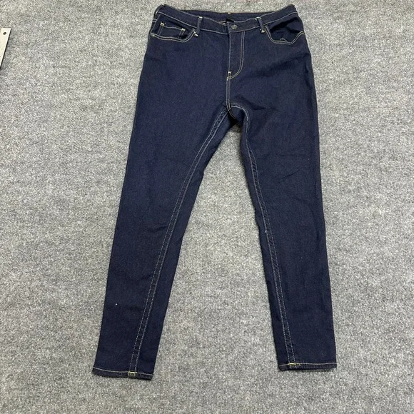 True Religion Jeans Mens Size 33 Dark Wash Skinny Fit Horseshoe Stitch Denim