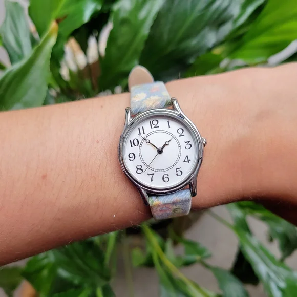 Marks & Spencer Floral Fabric Classic Watch