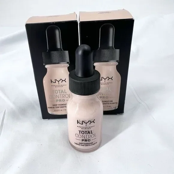 NYX Professional Total Control PRO Drop Foundation Light Ivory LOT OF 2