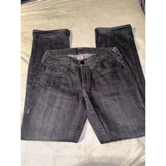 Vintage Y2K true religion black denim jeans size 33