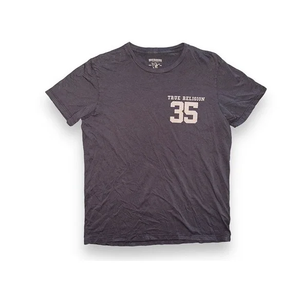 True Religion Mens Gray Shirt Top Graphic #35 Large N1