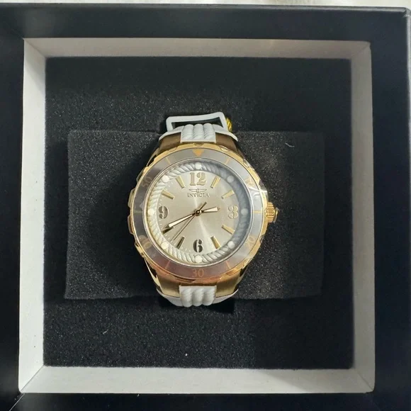 Invicta Angel Halo Women’s Watch 38mm Gray and Gold (17483)
