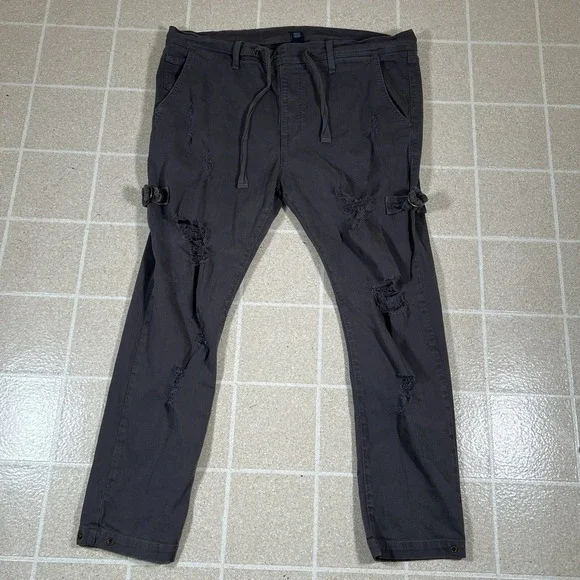 True Religion Distressed Jeans Grey Size 38