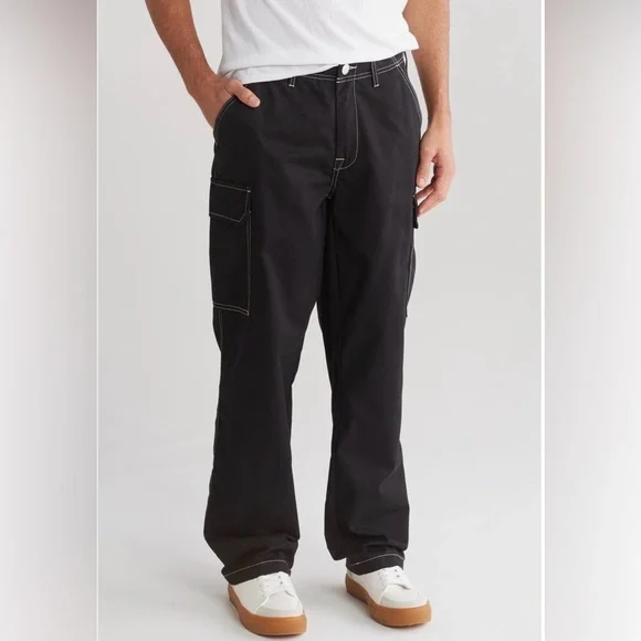 True Religion Black Cargo Pants
