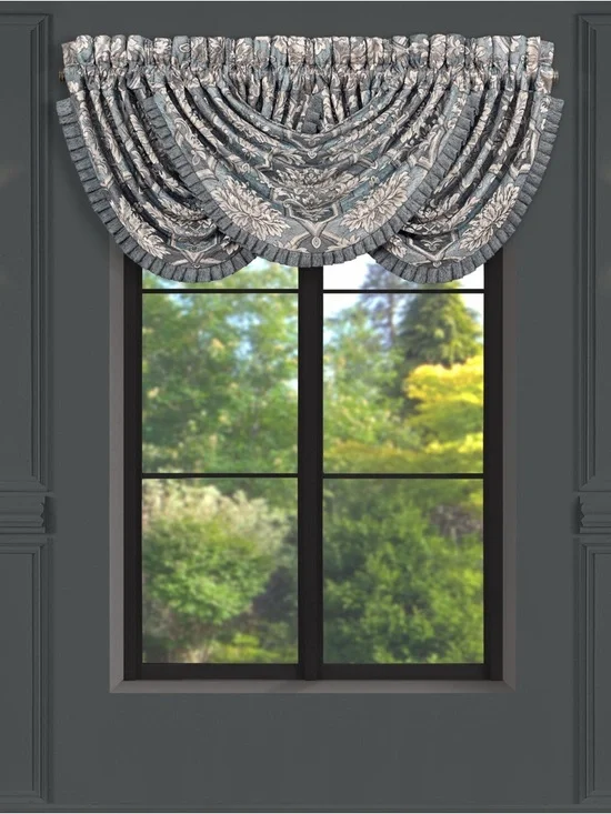 J Queen New York Woodhaven Waterfall Window Valance NEW