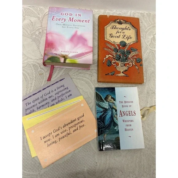 Vintage Devotional Book Lot God In Every Moment Angels Thoughts‎ for A Good Life