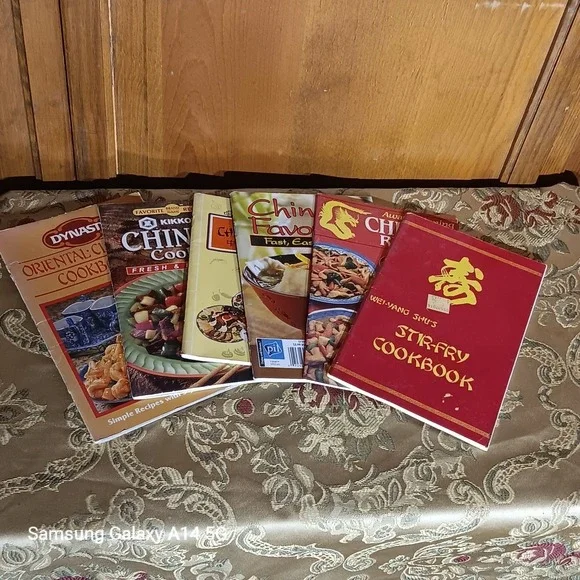 Vintage Chinese Cooking Recipe Booklet Lot Kikkoman Dynasty Stir-Fry 6pc + Clips