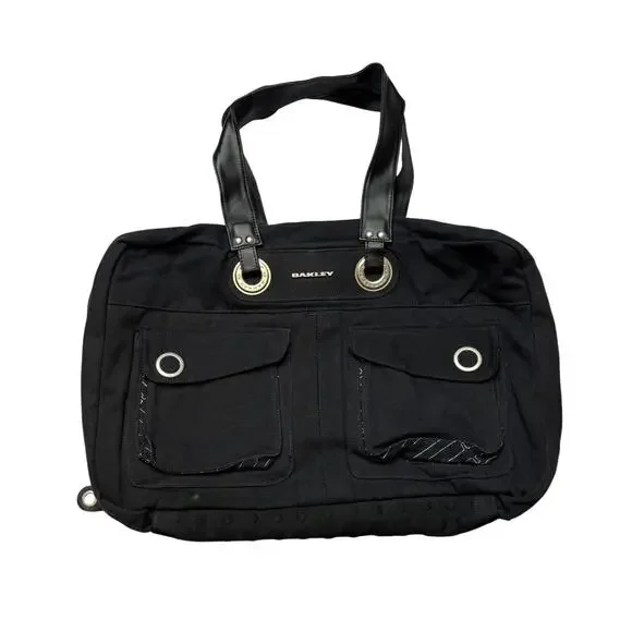 Oakley Carry On Top Handle Weekender Black Canvas Shoulder Bag