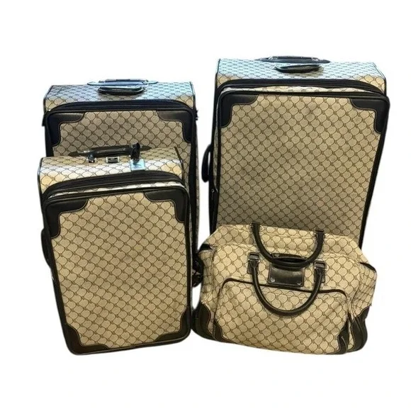 Ralph Lauren Monogram Luggage Logo Travel Bags Carry On Set