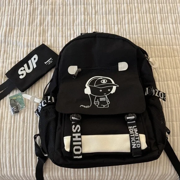 Senkey & Style  Black and White Backpack