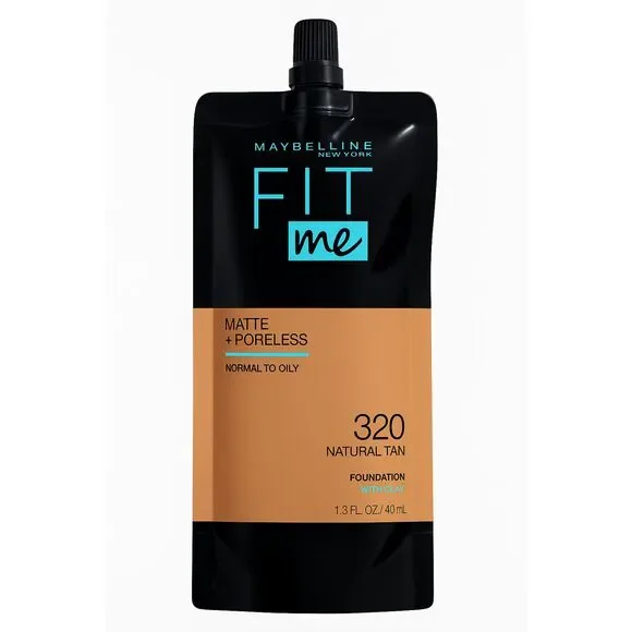 Maybelline Fit Me Foundation #320 Natural Tan Matte Poreless 40ml Normal to Oily