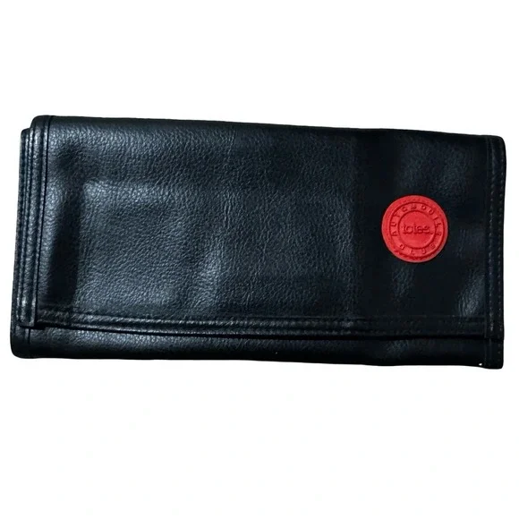 Totes Automobile Club Travel Wallet Organizer‎ Black One Size Excellent Tri-Fold