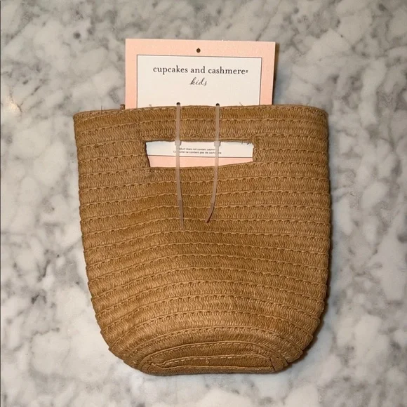 cupcakes & cashmere Tan Woven Bag