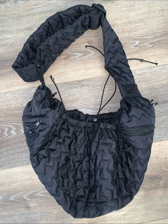 Beautiful black quilted dog carrier