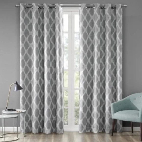 SunSmart Kagen Printed Ikat Blackout Curtain Panel Pair 50