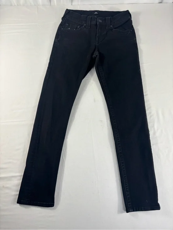 True Religion Geno No Flap Black Slim Jeans 28