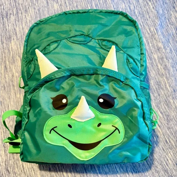 Green Triceratops Dinosaur Kids Backpack