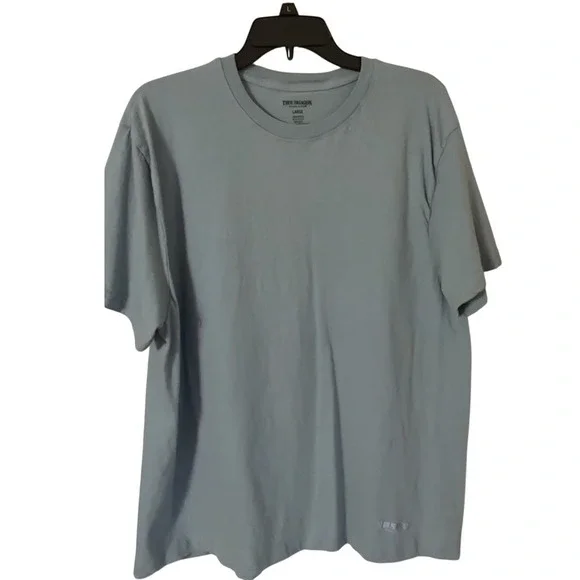 True‎ Religion Crew Neck T-Shirt Soft Cotton Casual Blue Top Men Large EUC
