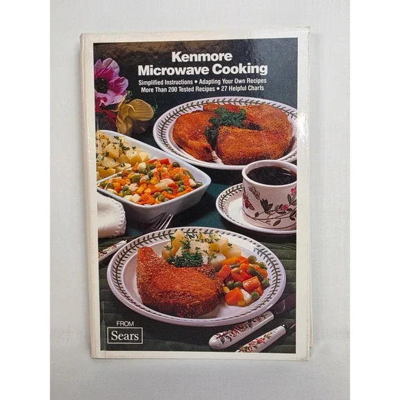 VINTAGE Kenmore Microwave Cooking Cookbook Sears Spiral Bound Recipes Fast‎ Cook