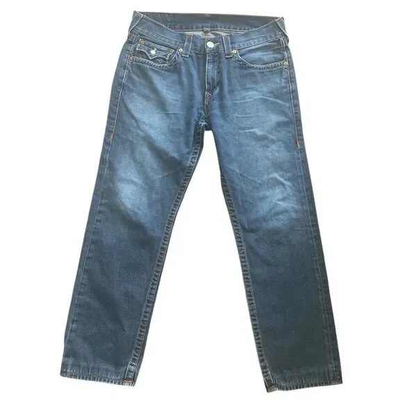 True Religion Brand World Tour Skinny Jeans Size 33 x 27 RN #112790 #57414 Blue