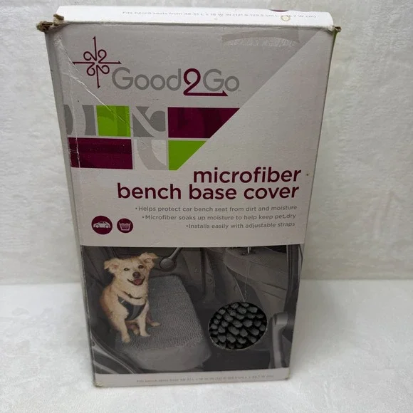 New Good2Go Microfiber Bench Base Cover Gray Pet Car Seat Protector 48-51in Long