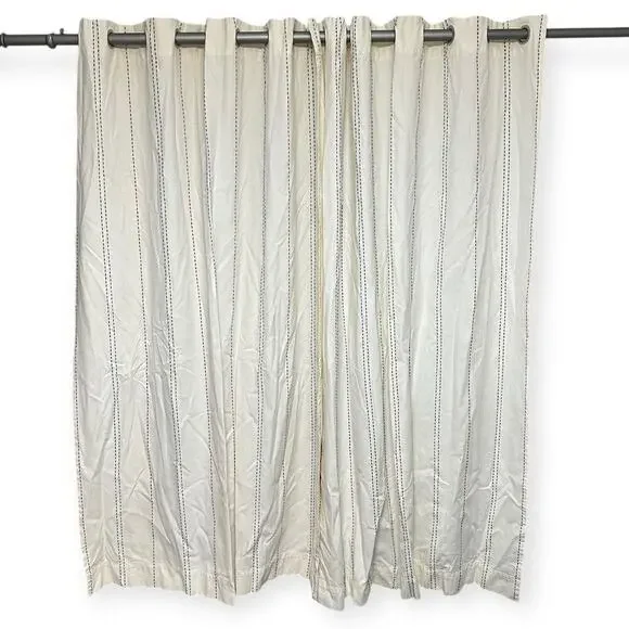 Pottery Barn Kids Pickstitch Curtain Red and Blue  44 x 63