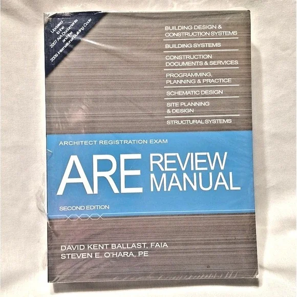 ARE Review Manual 2nd Ed SEALED David Kent Ballast and PE, Steven E O'Hara 2010
