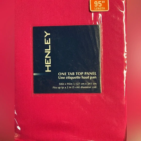 Henley Hot Pink One Tab Top Window Panel 50in X‎ 95in NWT