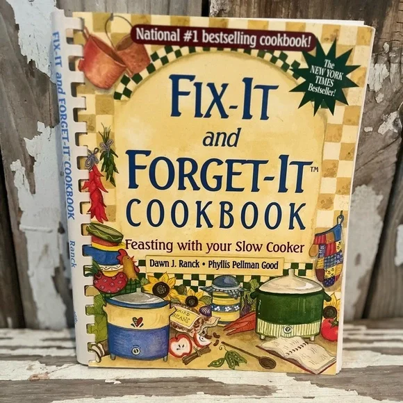 Fix it & Forget it spiral bound cookbook Feasting with your Slow Cooker