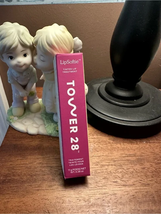 Tower 28 LipSoftie Tinted Lip Treatment - Pink Packaging Confetti. Cake BNIB