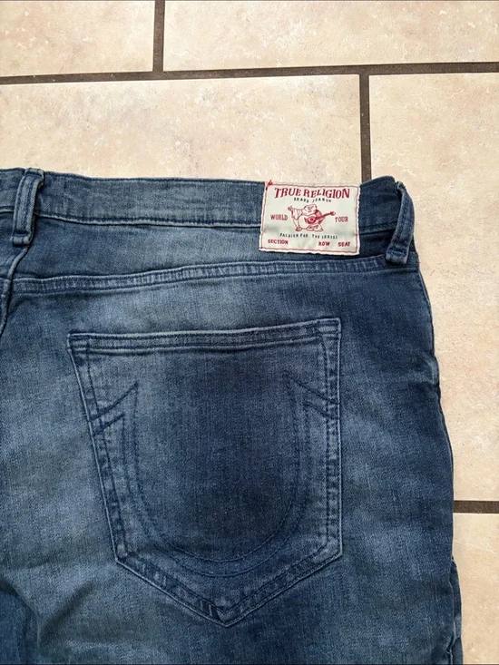True Religion Men’s Indigo Blue Slim Straight Jeans