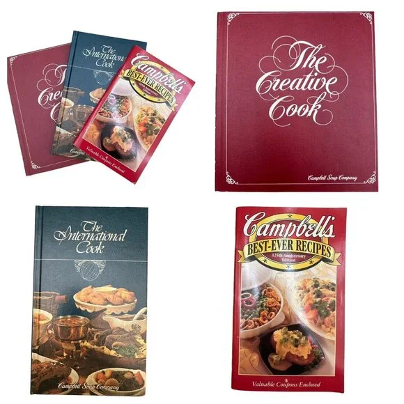 Campbell's Soup 2 Hardcover Cook Book Lot x 3 circa 70s and 80s +125th Edition