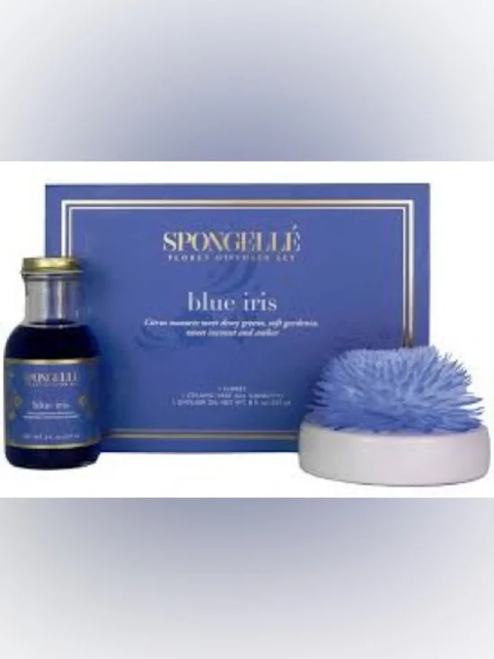Spongelle Blue Iris Floret Diffuser Set, NIB