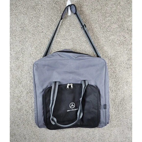 Mercedes Benz Travel Bag Tote Weekender Luggage Canvas Large 19x19 #3 Black Gray