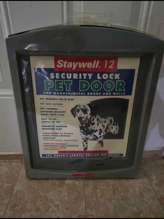 Staywell Security Lock Dog Door - Security Lock Pet Door - Gray