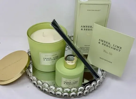 Kirkton House Bundle Amber, Lime, Bergamot & Reed Diffuser & One Large Candle